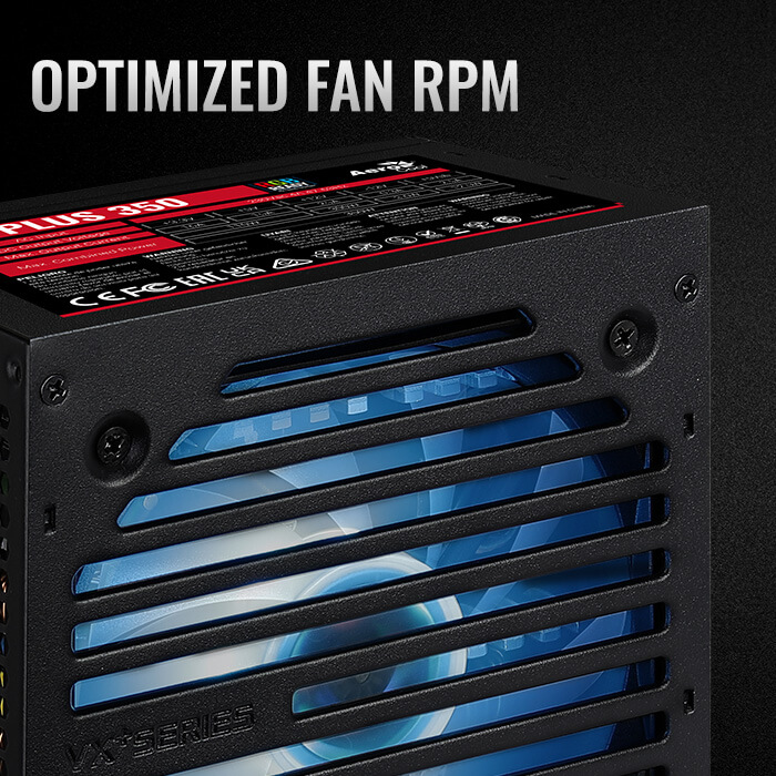 AeroCool VX PLUS 350 RGB Alimentation PC 350W ATX