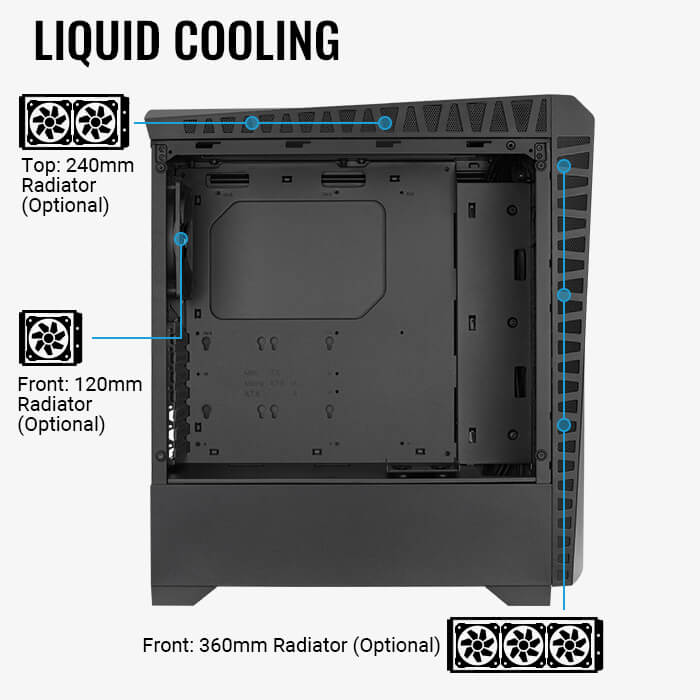 AeroCool Scar boîtier PC moyen tour RGB verre trempé