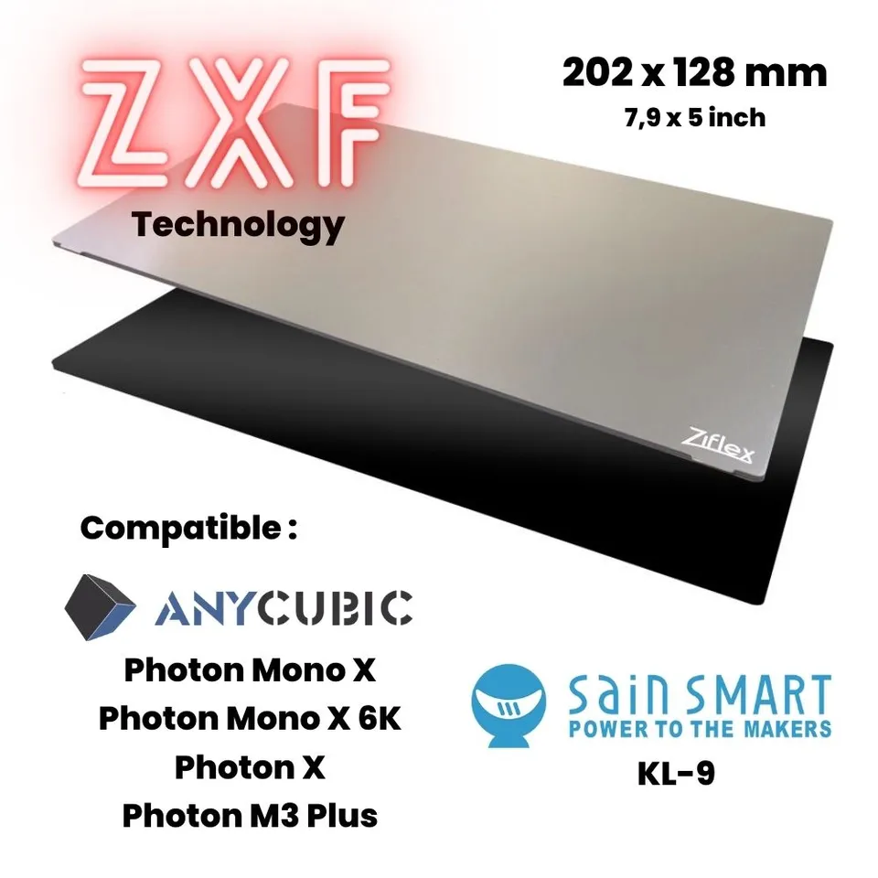 Ziflex Starter Kit Résine Plateau 202x128 mm Photon Mono X Acier