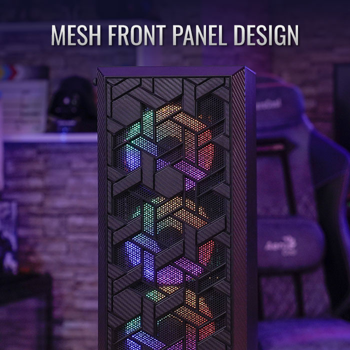 AeroCool Hive FRGB boîtier PC gamer RGB vitré