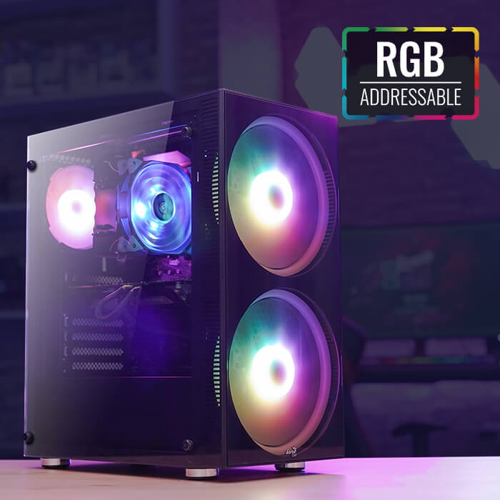 AeroCool Python boitier PC verre trempé ARGB