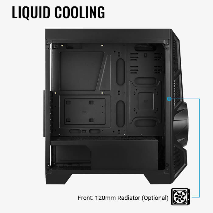 AeroCool AeroEngine RGB boîtier PC moyen tour vitré