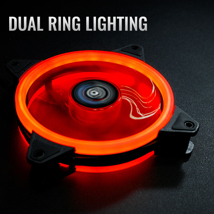 AeroCool Rev Red ventilateur 120mm LED rouge
