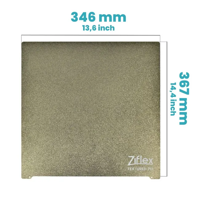 Ziflex Plateau Flexible PEI 346x367 mm Raise3D Pro3 Texturé