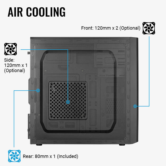 AeroCool CS-103 Boîtier PC Mini-Tower Noir Bureau