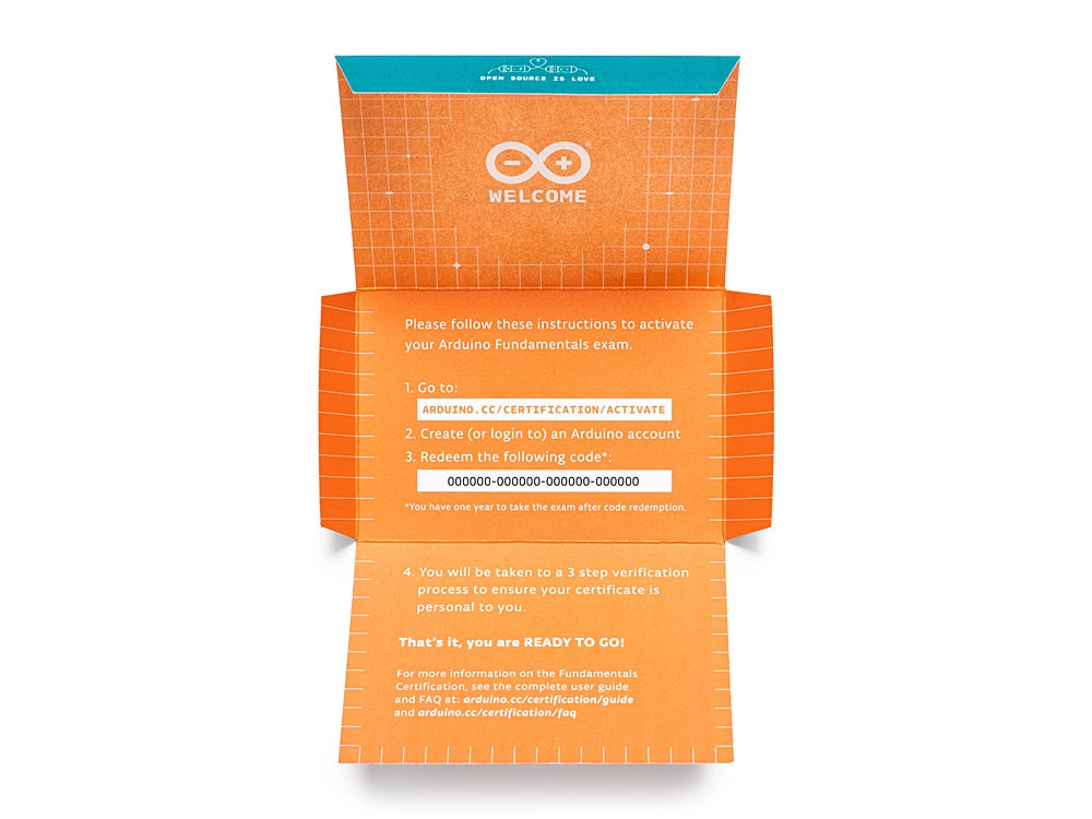 Arduino Certification Bundle Kit Examen carte examen anglais