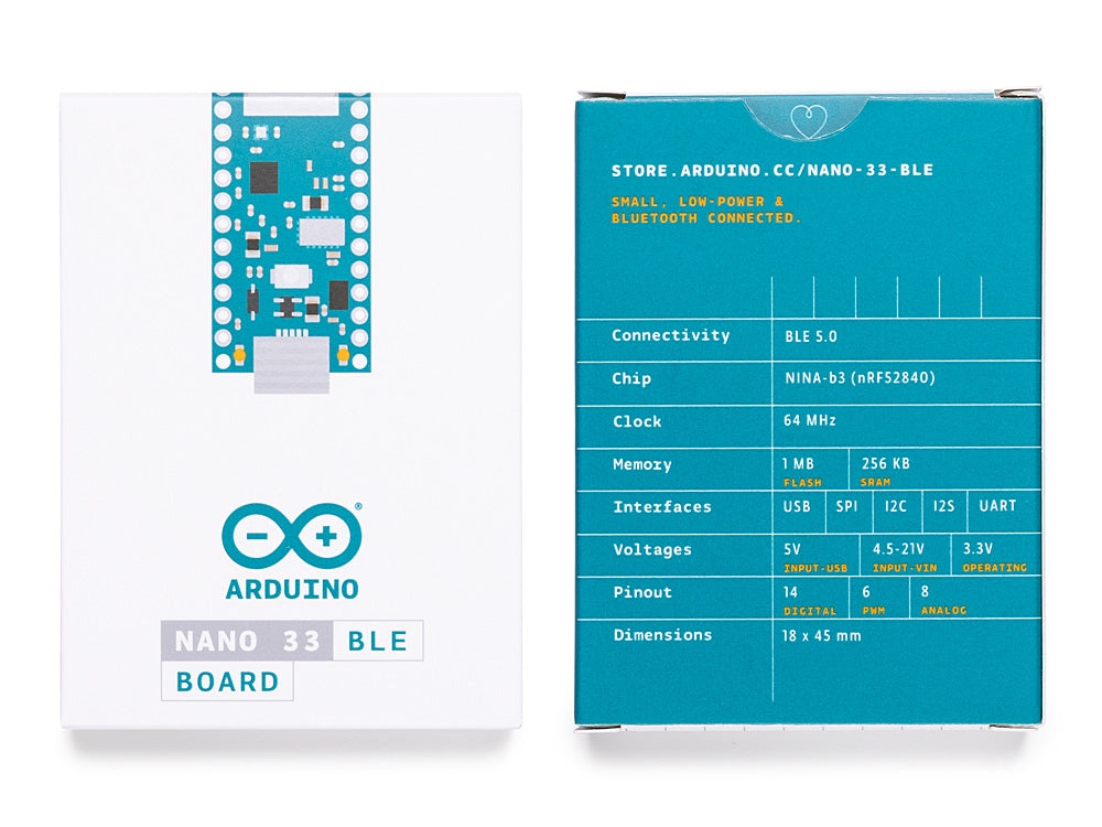 Arduino Nano 33 BLE carte microcontrôleur Bluetooth sans headers