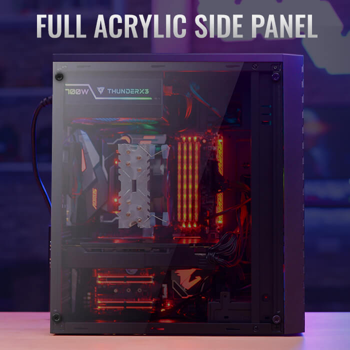 AeroCool Streak boîtier PC RGB tour moyenne