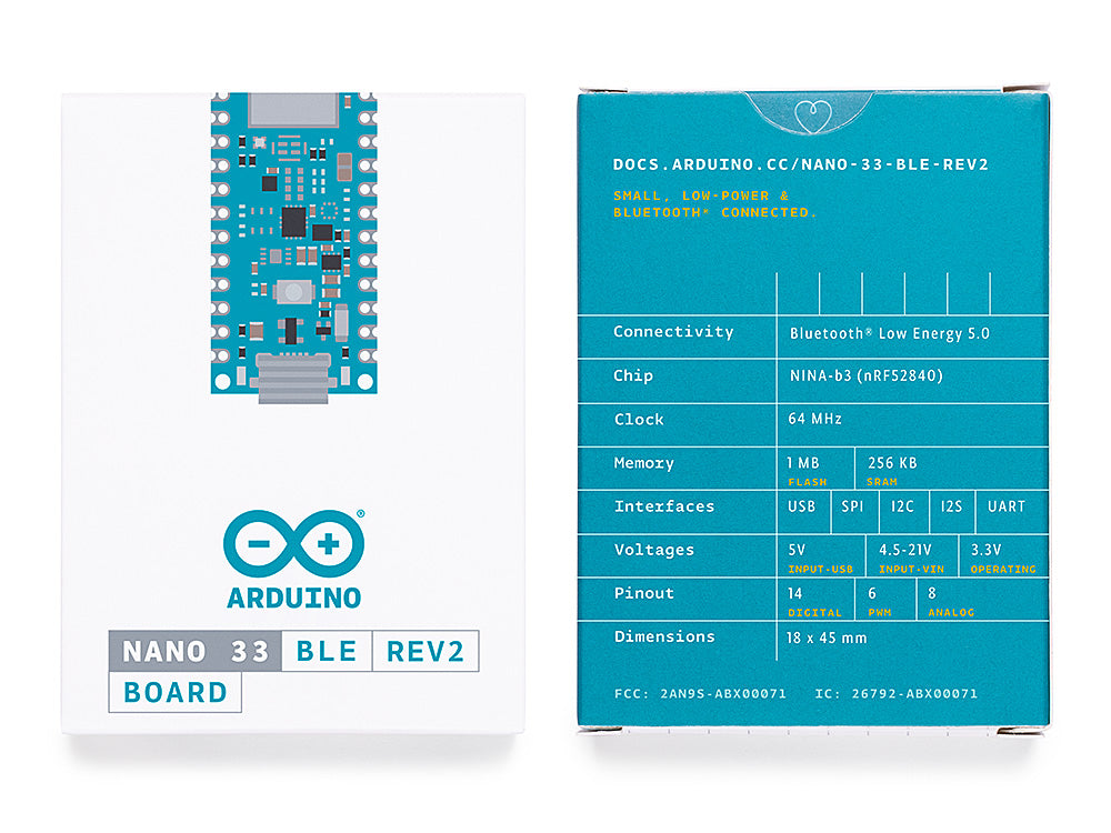 Arduino Nano 33 BLE Rev2 carte Bluetooth nRF52840