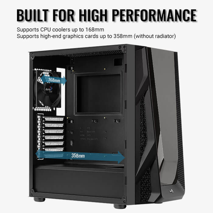 AeroCool NightHawk boîtier PC moyen tour E-ATX