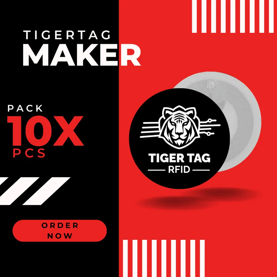 TigerTag Maker puce NFC filament intelligent lot 10 reprogrammable