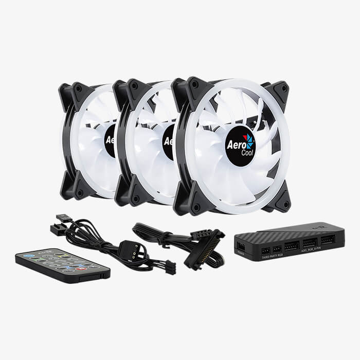 AeroCool Duo 12 Pro ventilateur PC 120mm ARGB x3