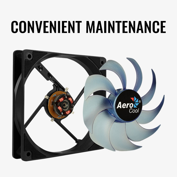 AeroCool Motion 12 Plus Blue ventilateur LED 12 cm bleu