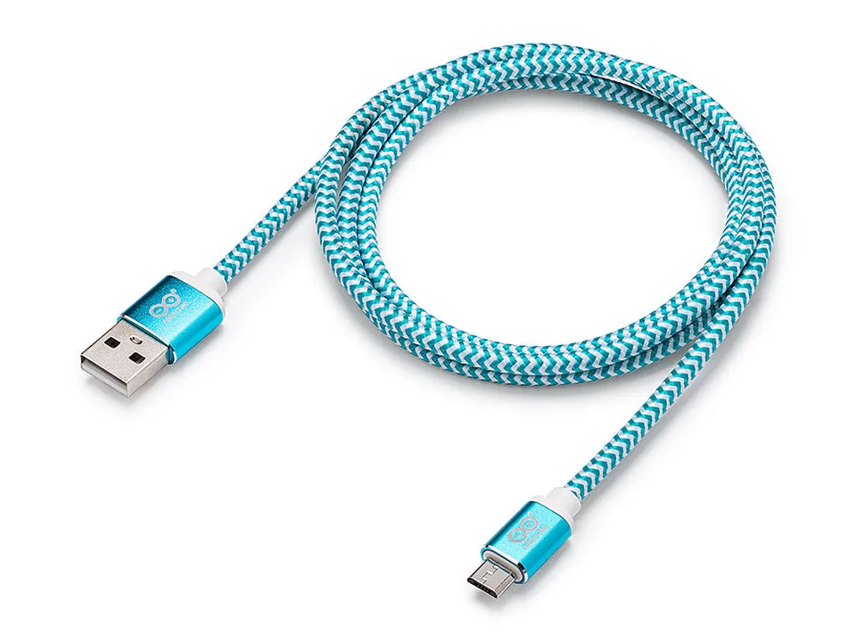 Arduino Câble USB A vers Micro 1 m blanc tressé nylon