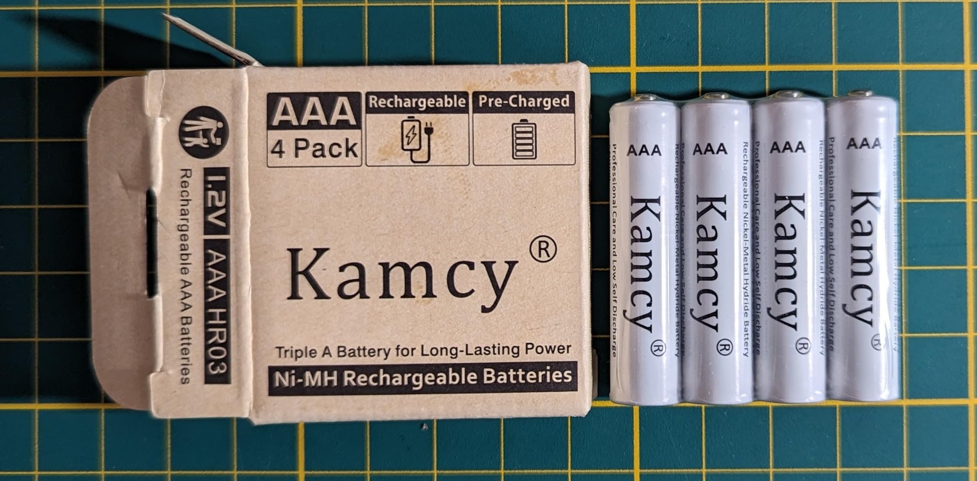 KAMCY LR03 piles AAA alcalines lot de 12 1,5V longue durée