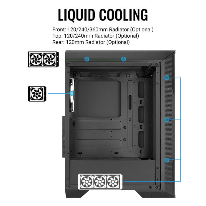 AeroCool Splinter Duo boîtier PC RGB vitré