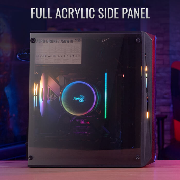 AeroCool CS-107 boîtier PC moyen tour gamer noir