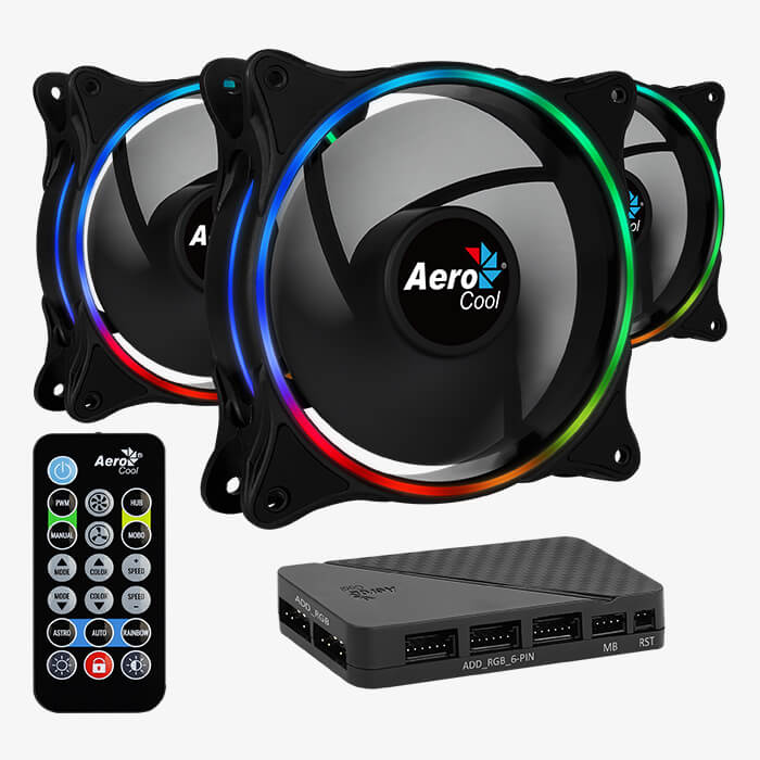 AeroCool Eclipse 12 Pro ventilateur PC kit 3x 120mm ARGB