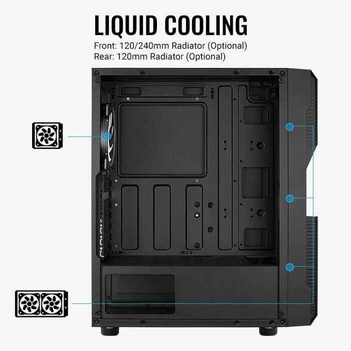 AeroCool Menace Saturn FRGB ventilateur PC RGB