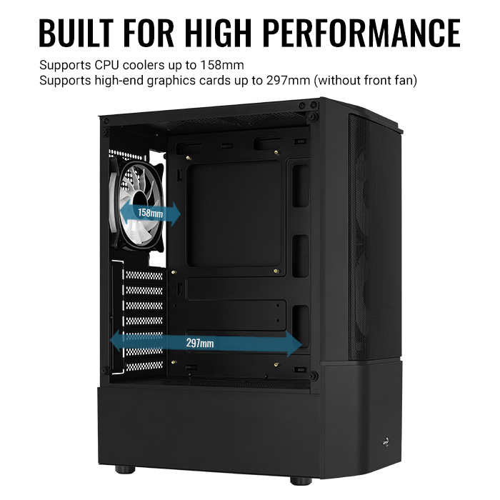AeroCool Quantum Mesh boîtier PC moyen tour mesh noir