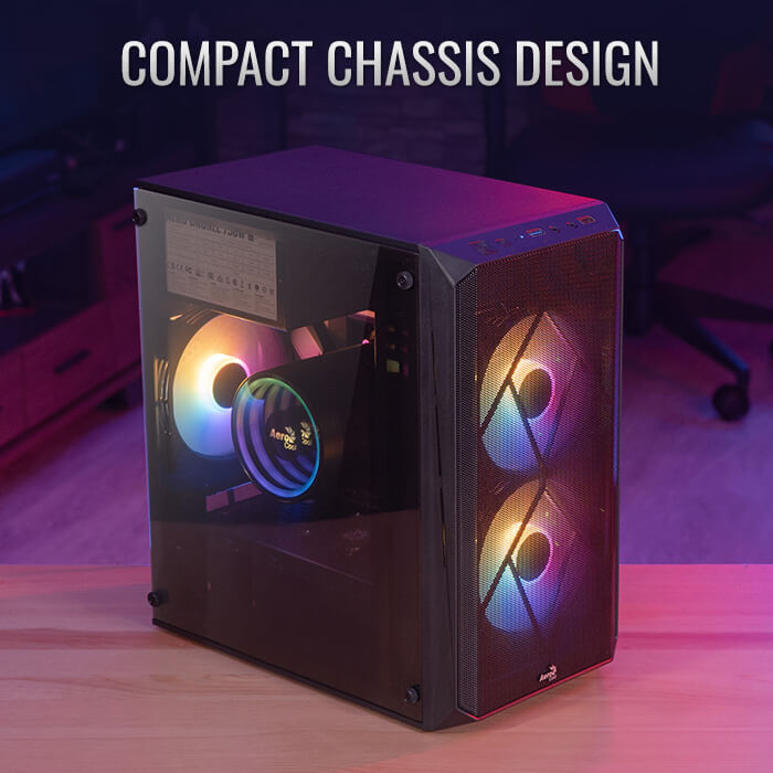AeroCool CS-107 boîtier PC moyen tour gamer noir