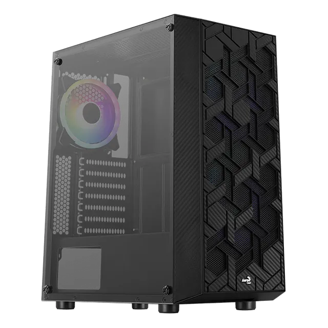 AeroCool Hive ARGB Boîtier PC Moyen Tour Verre Trempé