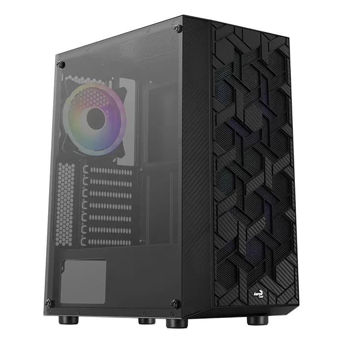 AeroCool Hive ARGB boîtier PC moyen tour vitré
