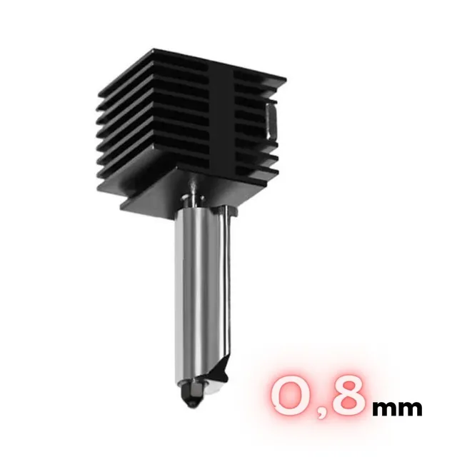 Zimple Tête d'Extrusion Hotend Buse Acier 0,8 mm Bambu A1