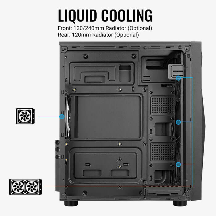 AeroCool Glider Acrylic boîtier PC fenêtre acrylique