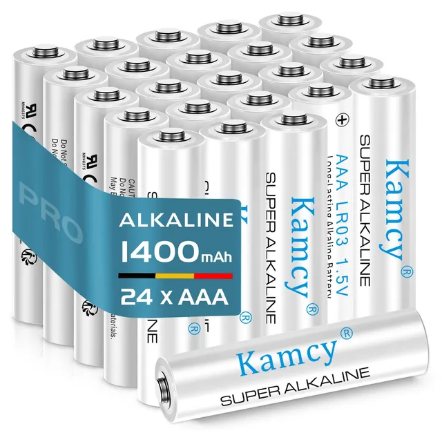 KAMCY LR03 piles AAA alcalines lot de 24 1,5V longue durée
