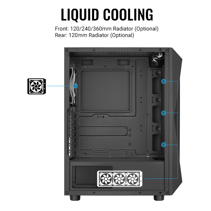 AeroCool Falcon ARGB boîtier PC moyen tour