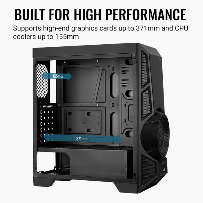 AeroCool AeroEngine RGB boîtier PC moyen tour vitré