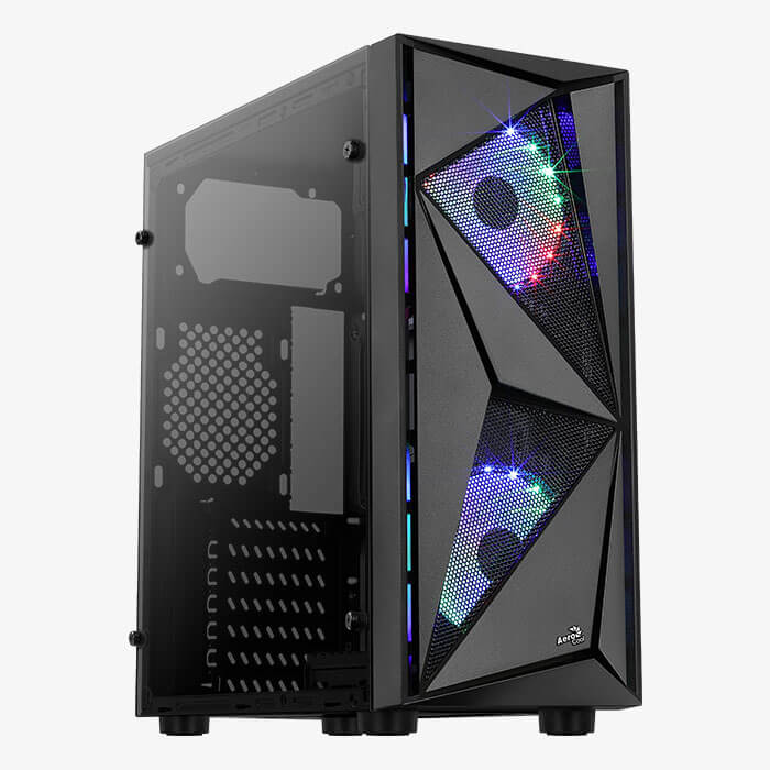 AeroCool Glider Verre Trempé Boîtier PC Moyen Tour