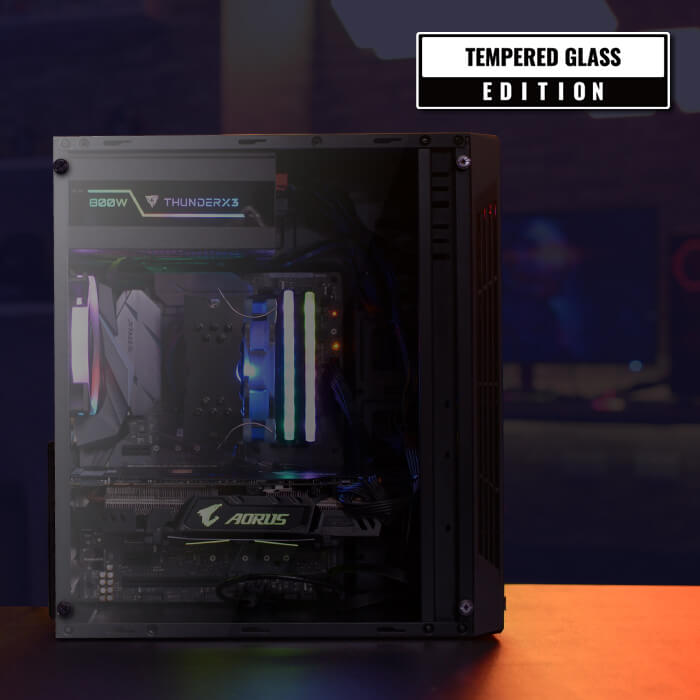 AeroCool Split boîtier PC RGB verre trempé moyen tour