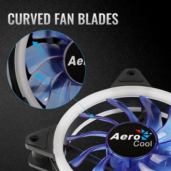 AeroCool Rev Blue ventilateur PC LED bleu 120 mm