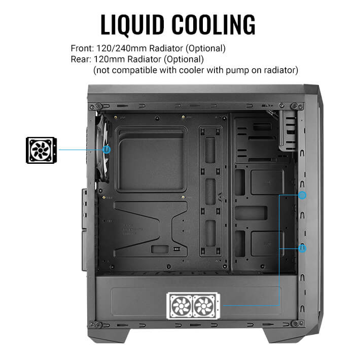 AeroCool Skyline ARGB boîtier PC moyen tour vitré