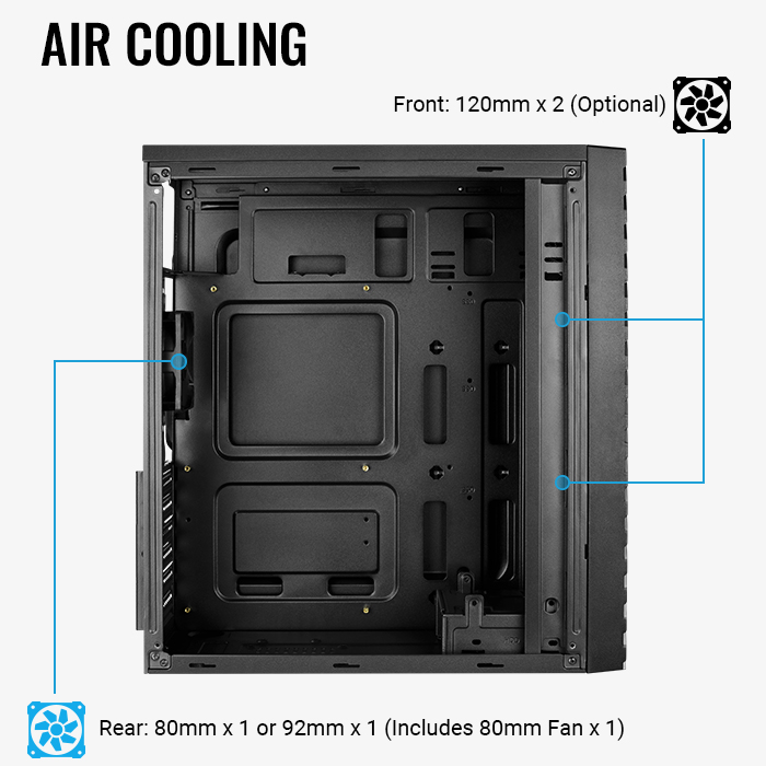 AeroCool Streak boîtier PC RGB tour moyenne