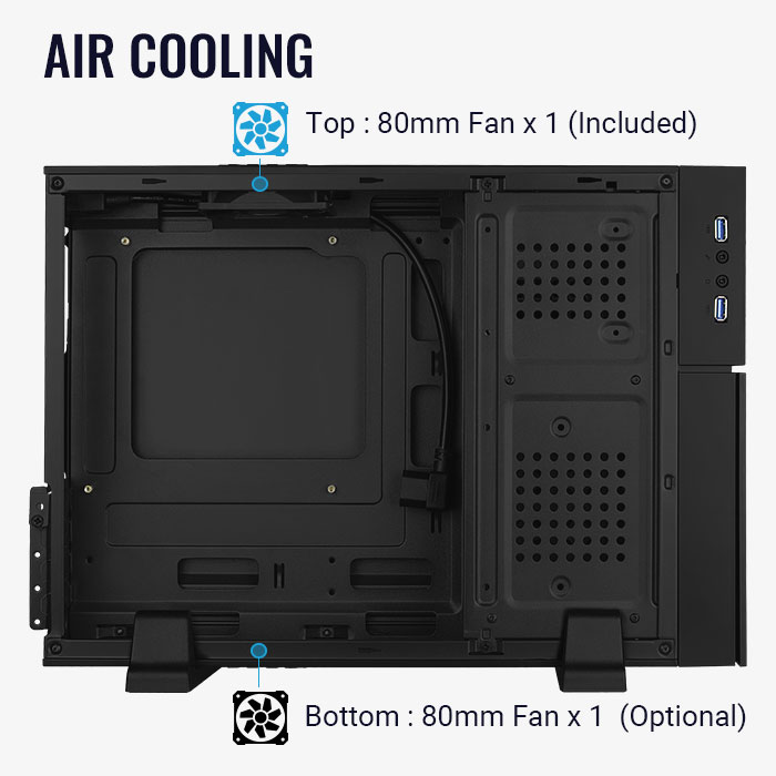 AeroCool Playa Slim boitier PC slim tour RGB vertical