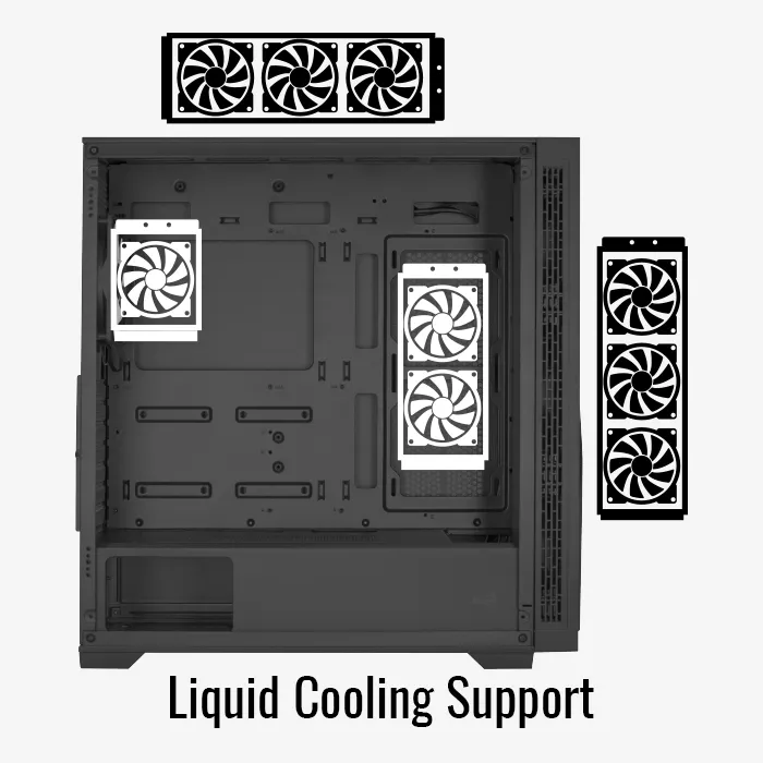 AeroCool Geoflow boîtier PC moyen tour noir