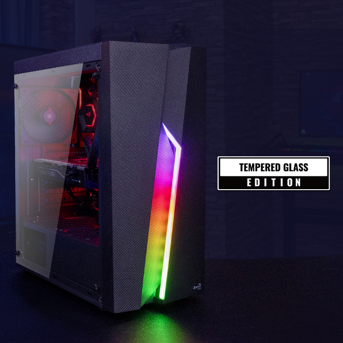 AeroCool Bolt boîtier PC verre trempé RGB mid-tower