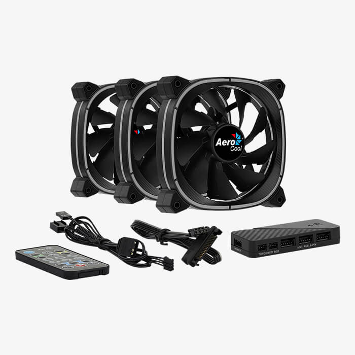 AeroCool Astro 12 Pro ventilateur PC ARGB 12cm x3