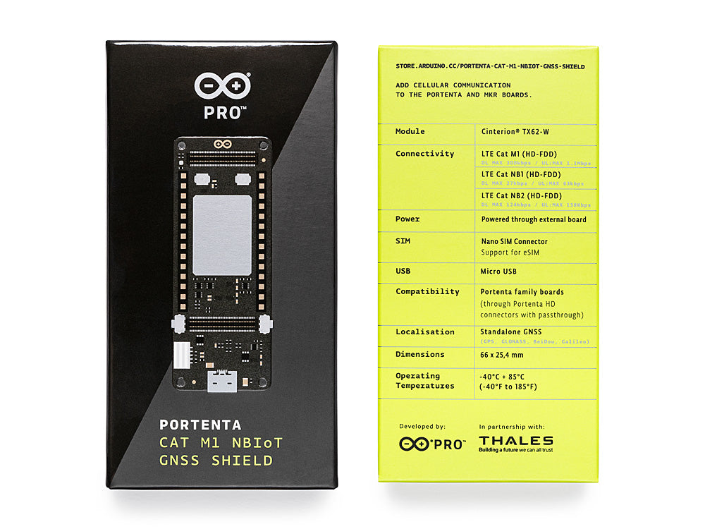 Arduino Portenta CAT.M1 NB-IoT GNSS Shield carte extension
