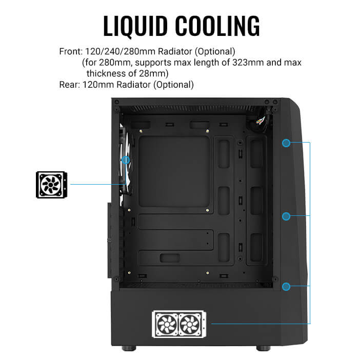 AeroCool Wave ventilateur boîtier 120mm noir