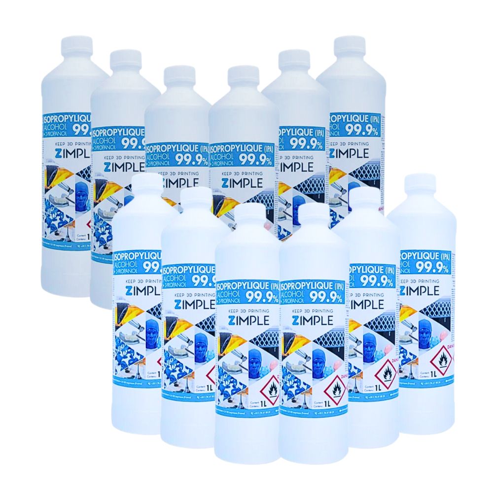 Zimple Entretien alcool isopropylique 12x1L 99,9% nettoyant résine