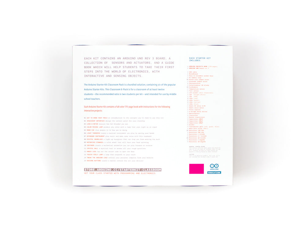 Arduino Starter Kit Classroom Pack kit classe allemand