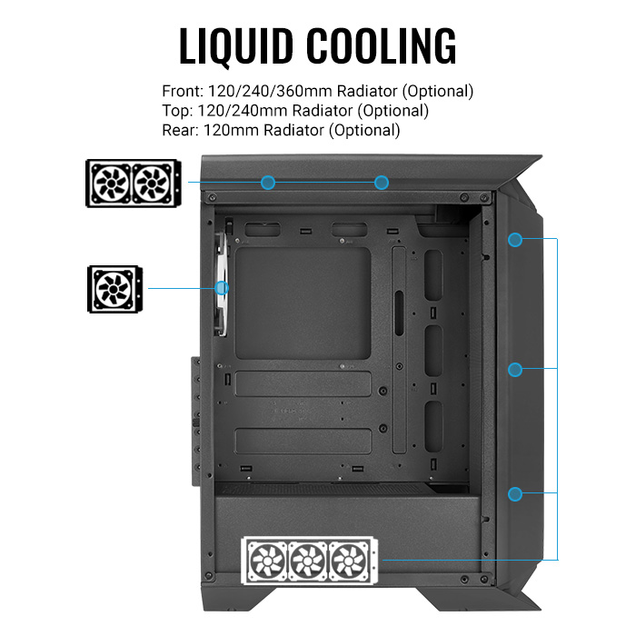 AeroCool Gladiator Duo Boîtier PC RGB ATX