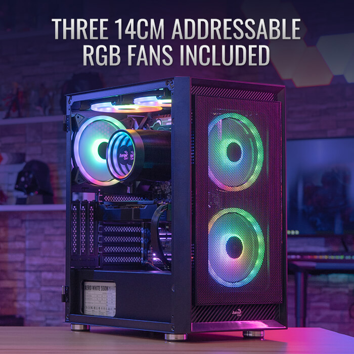 AeroCool Graphite ARGB boitier PC moyen tour vitré