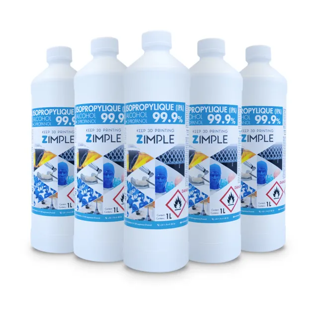 Zimple IPA 99,9% nettoyant résine 5 x 1L alcool isopropylique