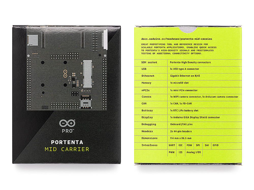 Arduino Boards Portenta Mid Carrier carte prototypage