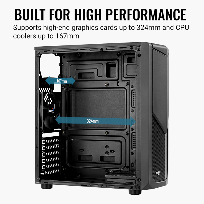 AeroCool Tomahawk boîtier PC moyen tour mesh LED